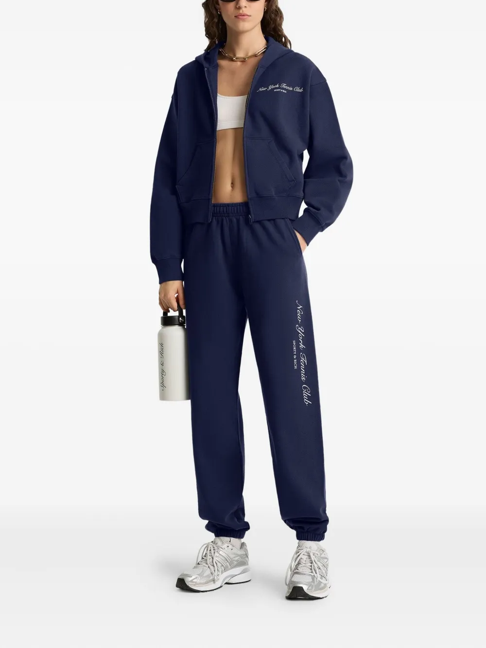 Sporty & Rich logo-detail joggers - Blauw