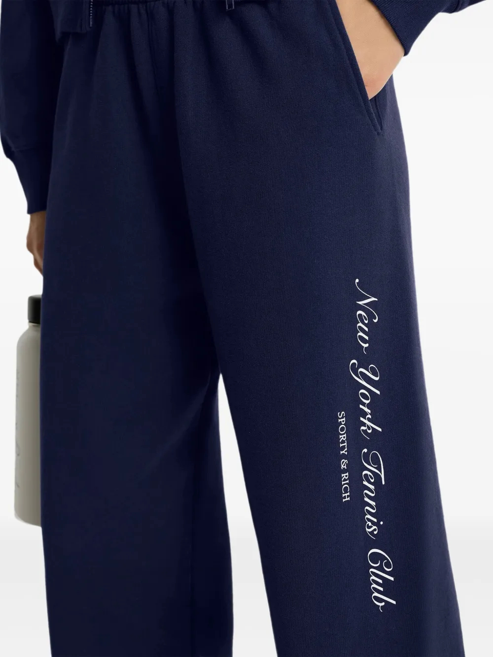 Sporty & Rich Joggingbroek met logodetail Blauw