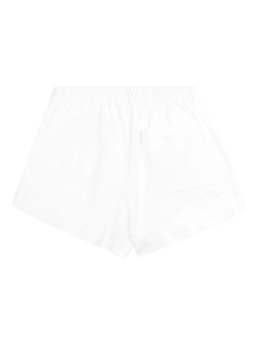 Sporty And Rich Syracuse Disco Logo-embroidered Shorts In White