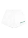 Sporty & Rich Syracuse Disco logo-embroidered shorts - White