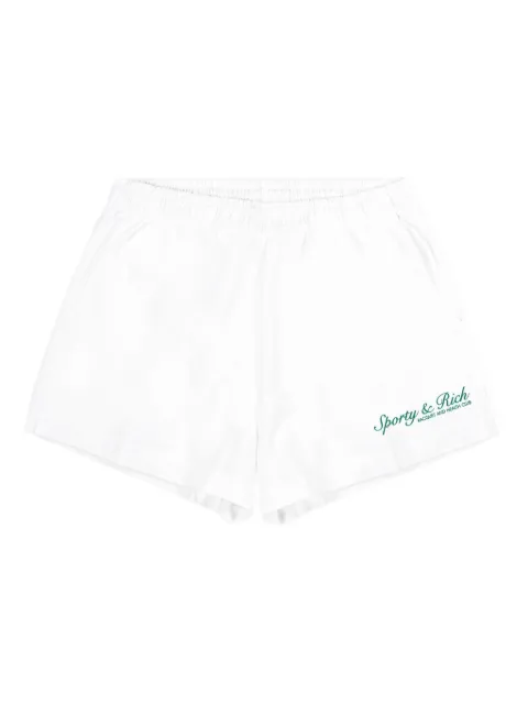 Sporty & Rich Syracuse Disco logo-embroidered shorts