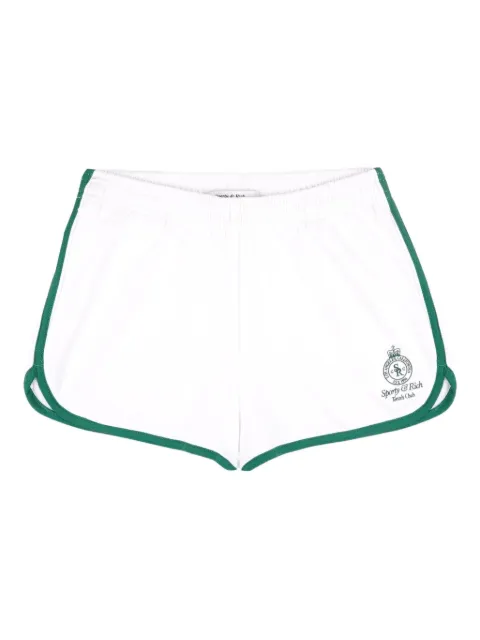 Sporty & Rich Crown Tennis logo-embroidered shorts
