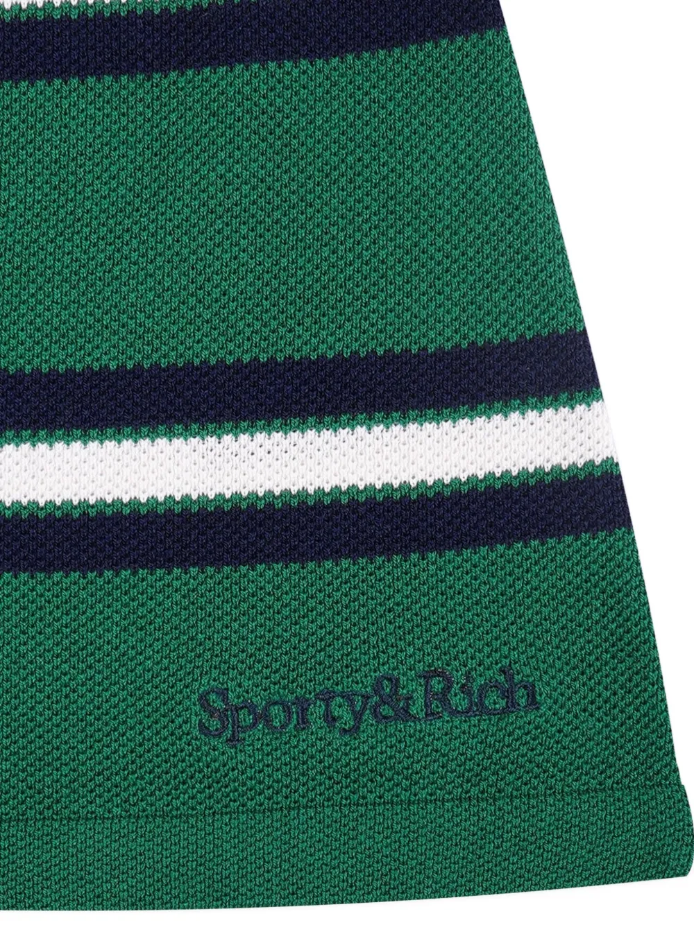 Sporty & Rich Gestreepte mini-rok Groen