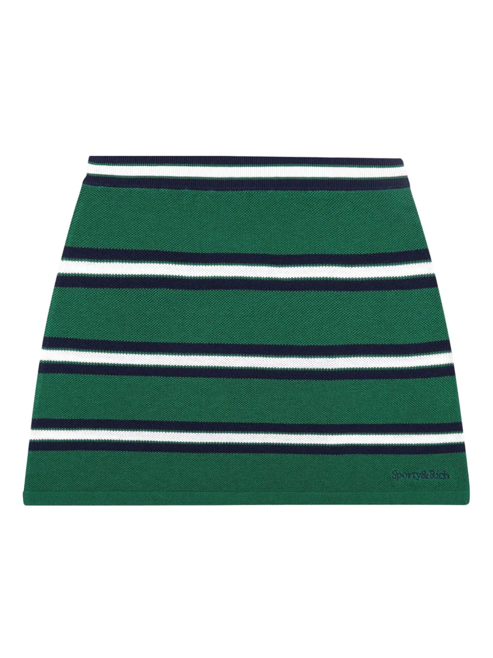 Sporty & Rich striped mini skirt | Green | Image 1