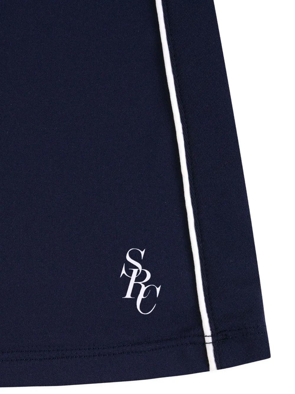 Sporty And Rich Side-stripe Short Skirt In Blue