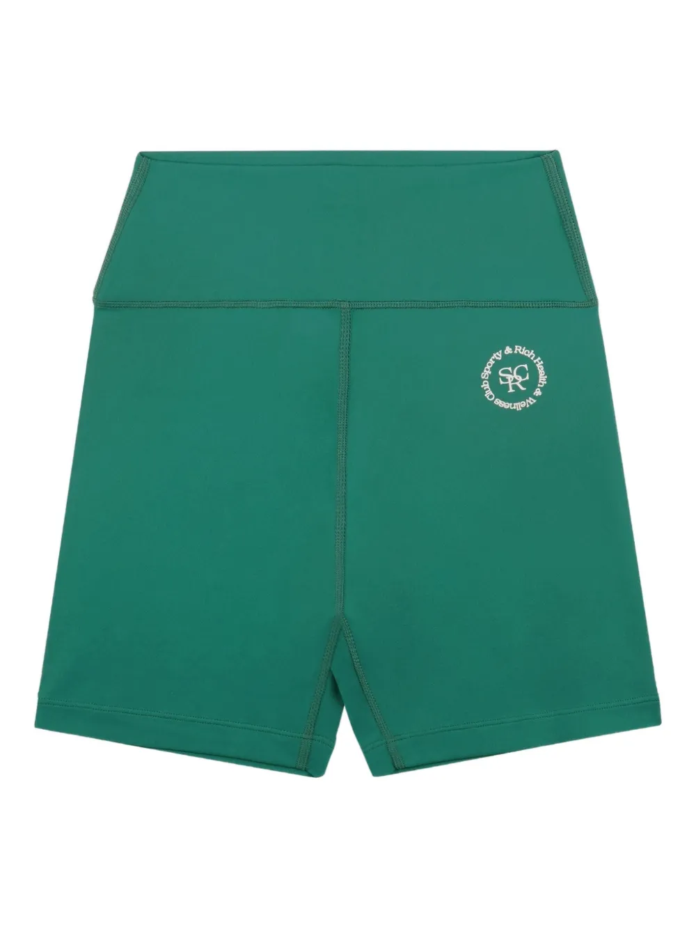 Sporty & Rich logo-embellished cycling shorts | Green | Image 1