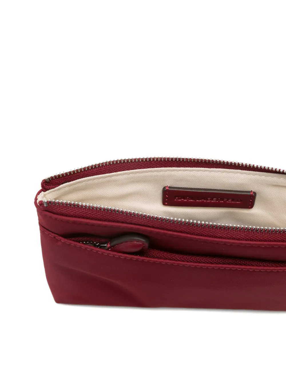 Karl Lagerfeld Zip-fastening Pocket Wallet In Burgundy