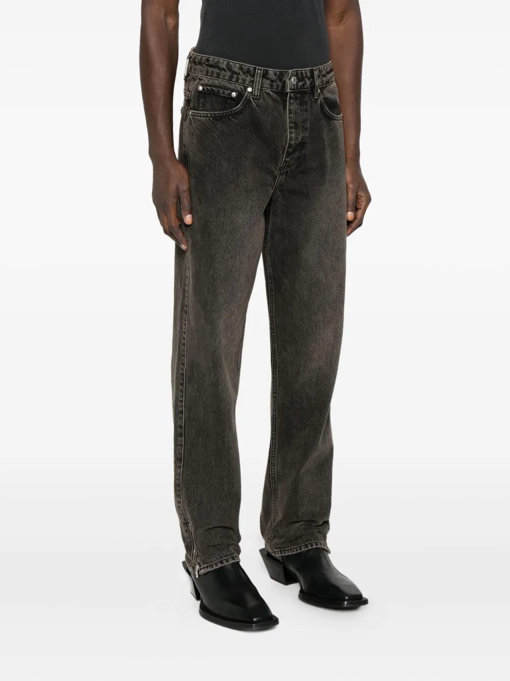 Represent Zip-detail Jeans In Black