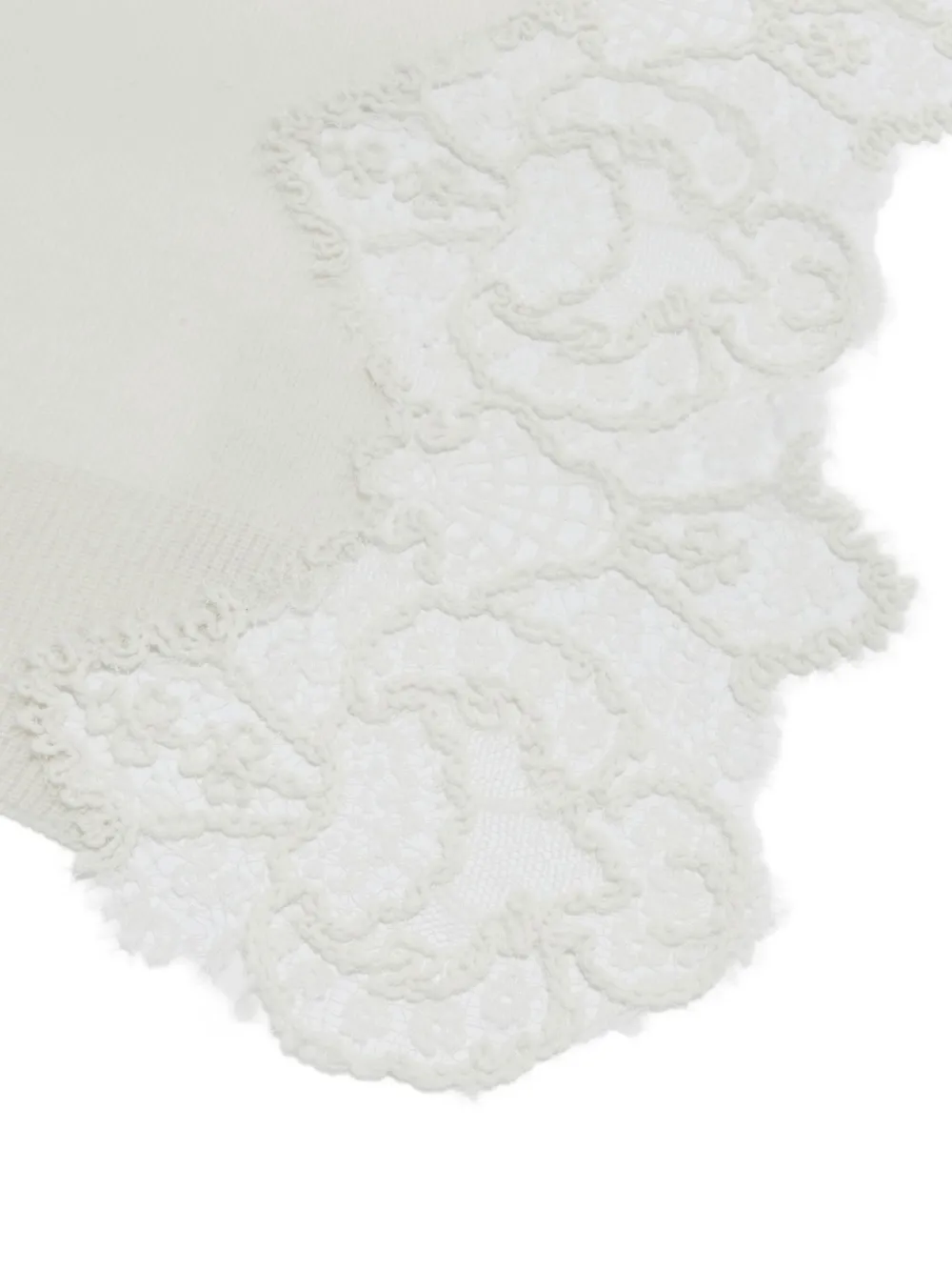 Ermanno Scervino cashmere lace-trimmed scarve - Wit