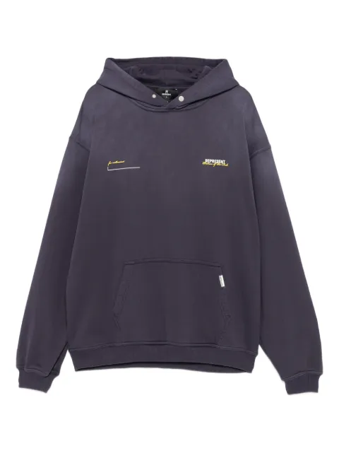 Represent logo-embroidered hoodie