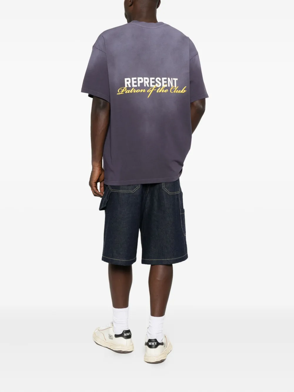Represent logo-print T-shirt - Blauw
