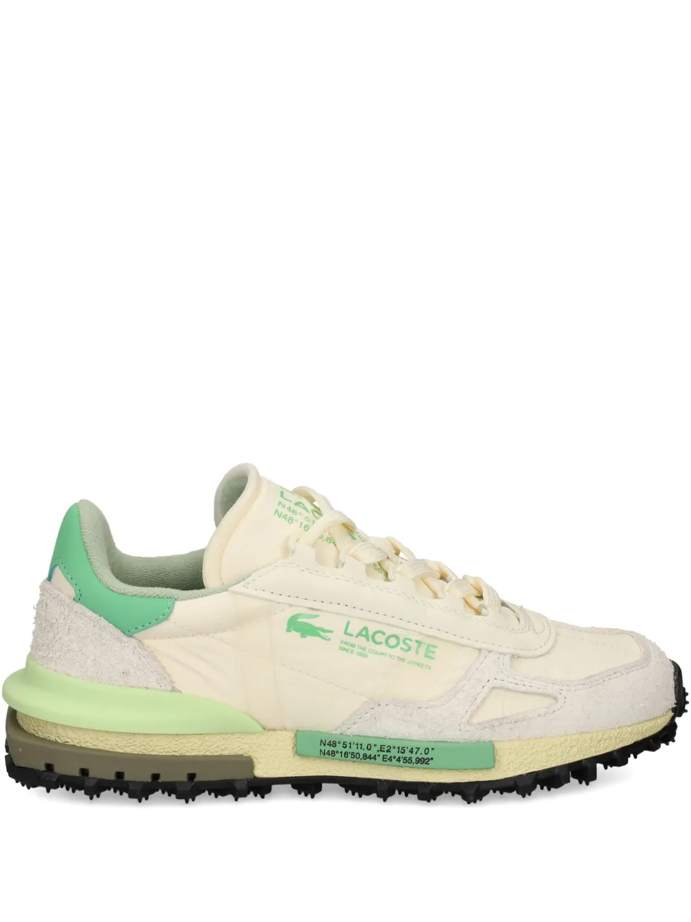 Lacoste Elite Active suede-leather sneakers Neutrals