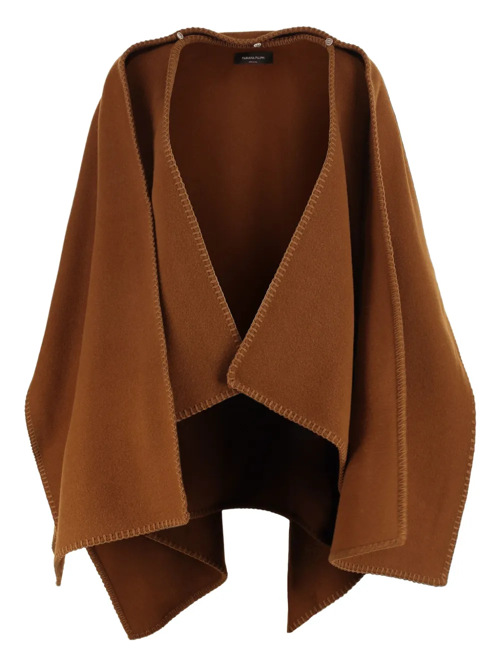Fabiana Filippi wool cape | Brown | Image 1