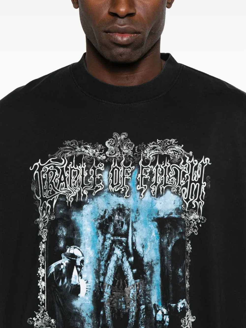 VETEMENTS T-shirt met grafische print Zwart