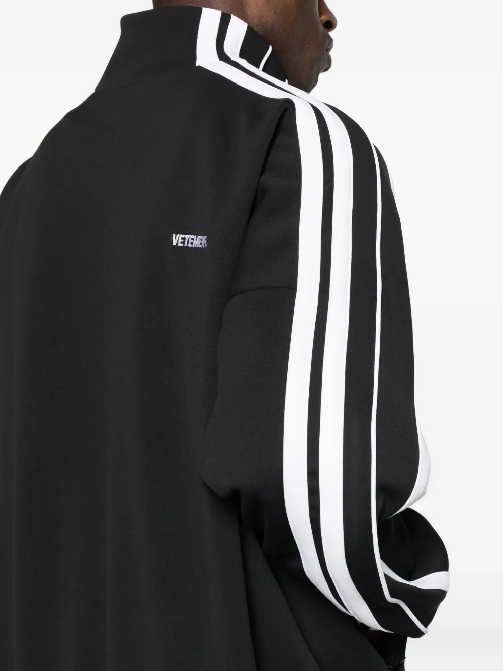 VETEMENTS Gestreept jack Zwart