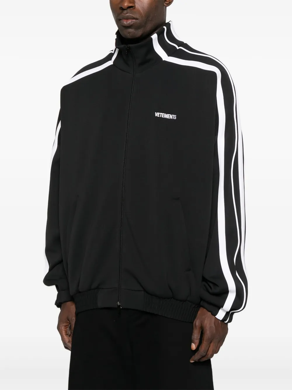 VETEMENTS Gestreept jack Zwart