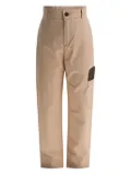 Fendi Kids logo-patch cargo-pockets trousers - Neutrals