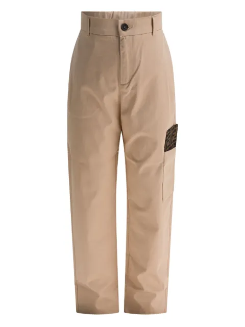 Fendi Kids logo-patch cargo-pockets trousers