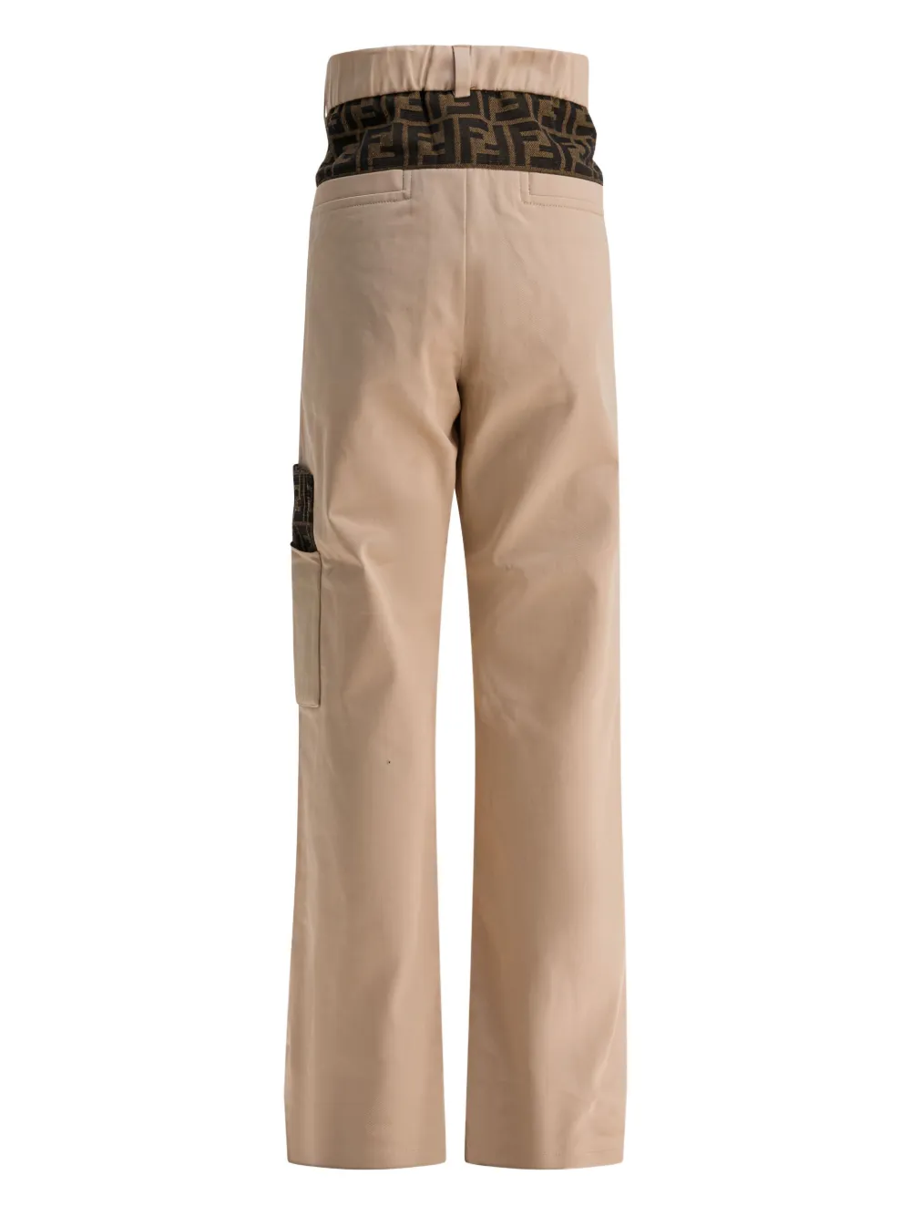 Fendi Kids logo-patch cargo-pockets trousers | Girls Casual Trousers | Image 2