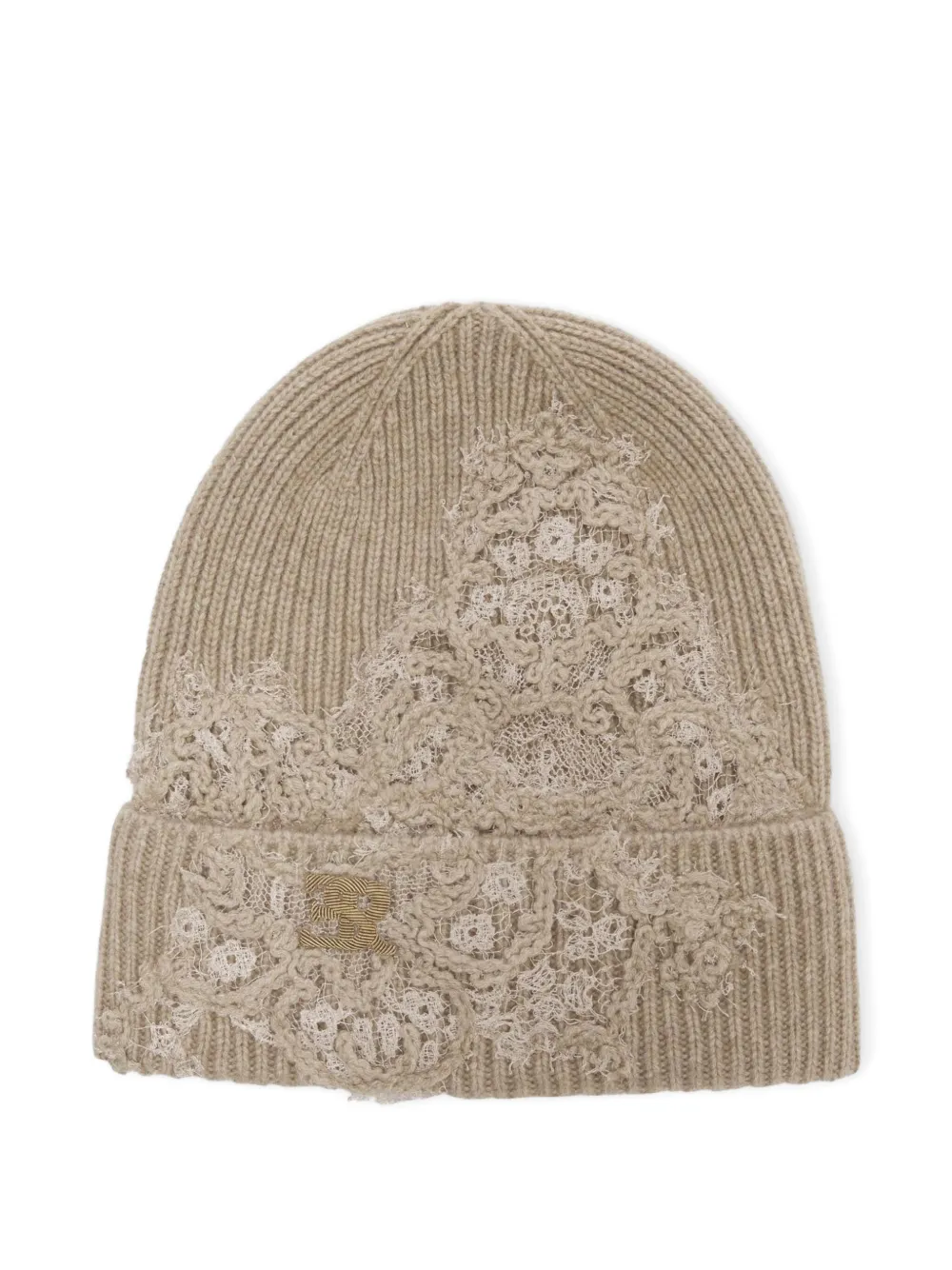 Ermanno Scervino embroidered-logo cashmere beanie | Neutrals | Image 1