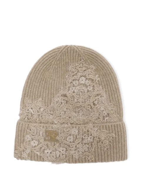 Ermanno Scervino embroidered-logo cashmere beanie