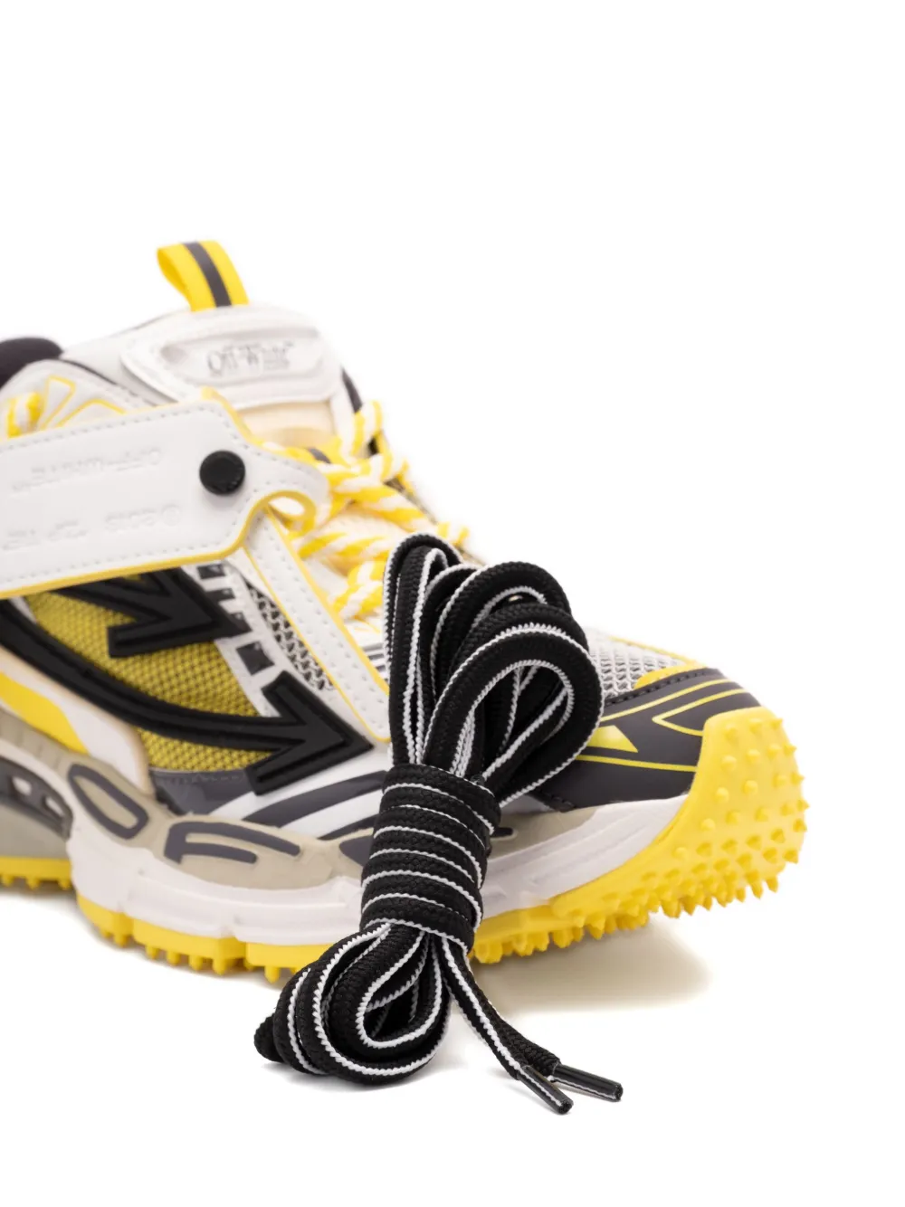 Off-white Sneakers With Embossed Sole And Laces In Multi
