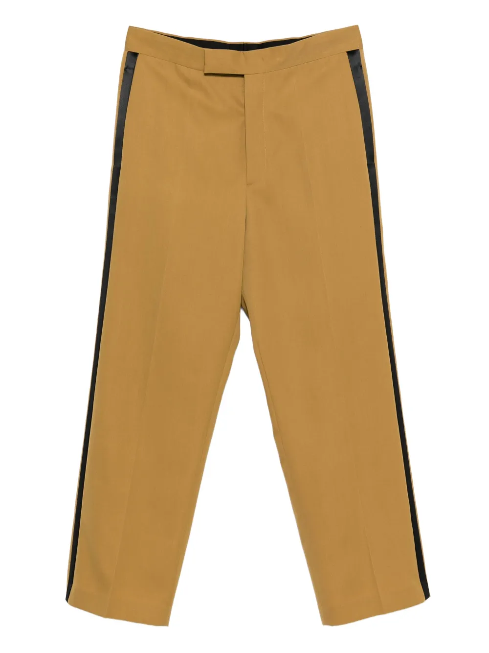 Sapio Gabardine Side-stripe Trousers In Brown