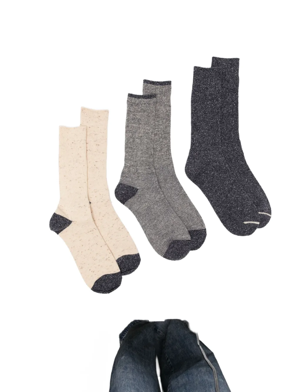 Anonymous Ism Nep American Socks (set Of Three) In Multi