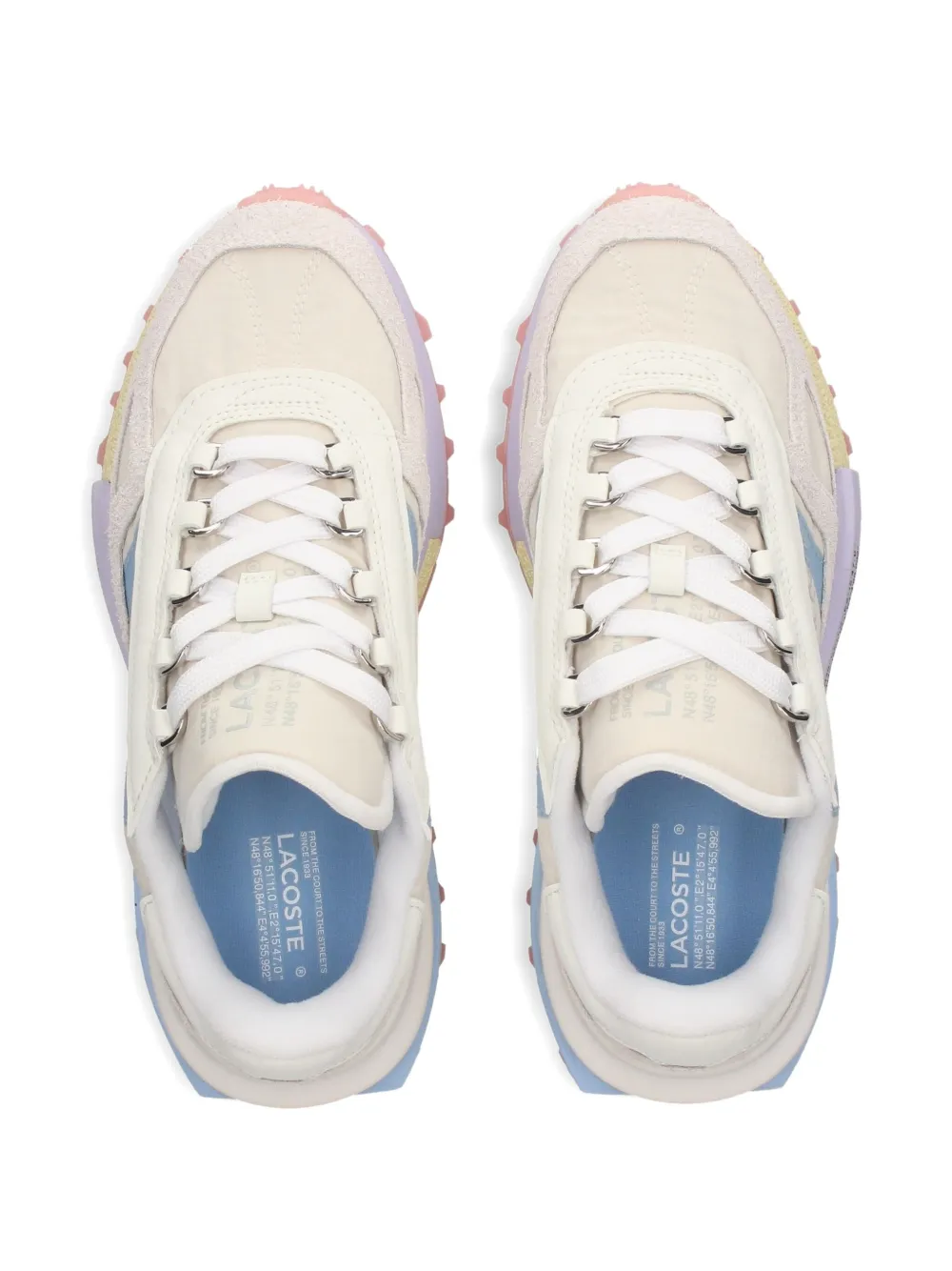 Lacoste Elite Active panelled-suede sneakers White