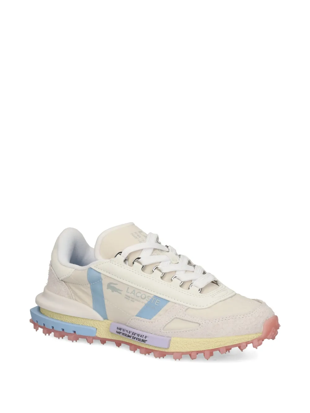 Lacoste Elite Active panelled-suede sneakers White