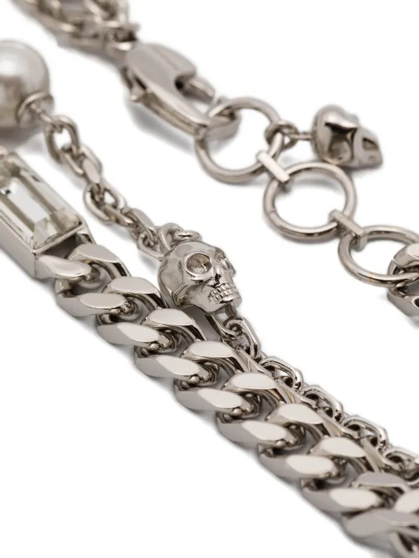 Alexander McQueen chain-link Bracelet | Grey | FARFETCH