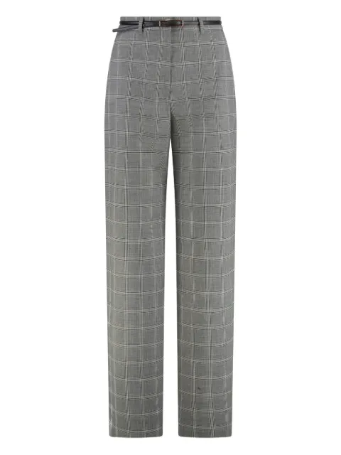 Max Mara pantalones con cuadros estampados con cinturón