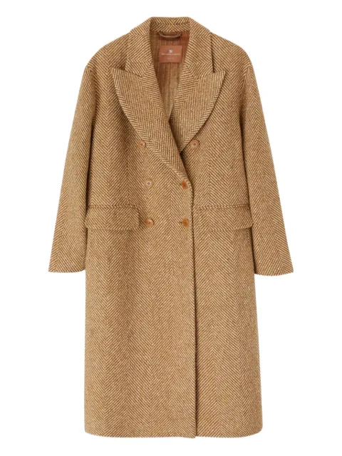 Ermanno Scervino herringbone-pattern double-breasted coat