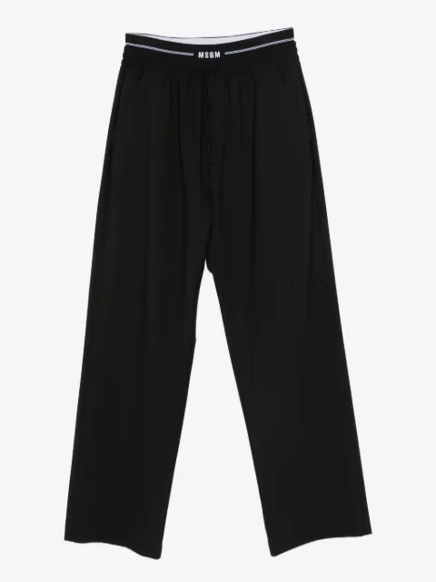 MSGM logo-waistband pants