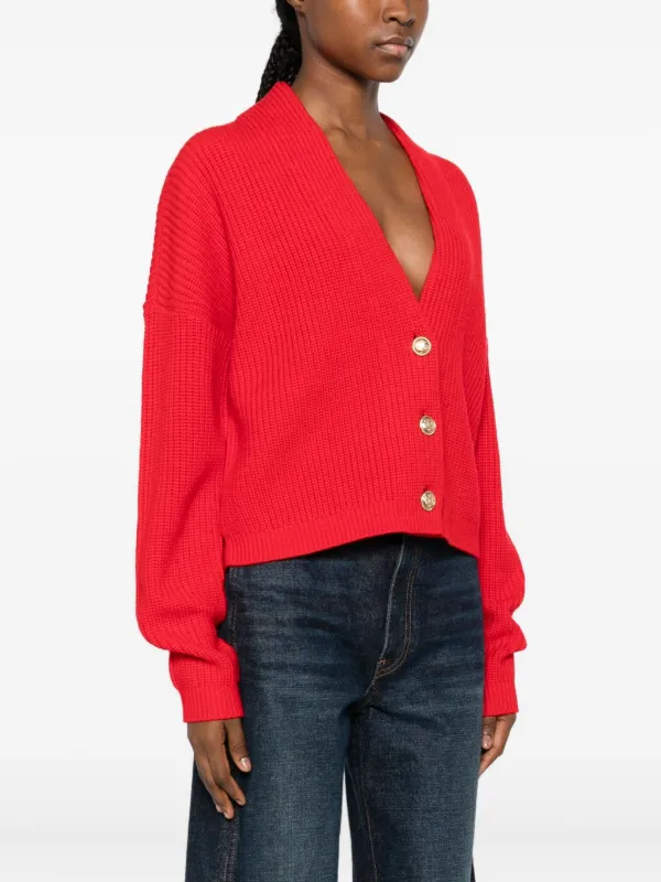 Alice Olivia Cardigan Mit V-Ausschnitt Rot FARFETCH AT