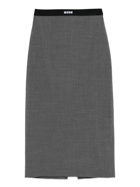 MSGM waistband-detail pencil skirt