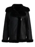 Blancha shearling leather jacket - Black