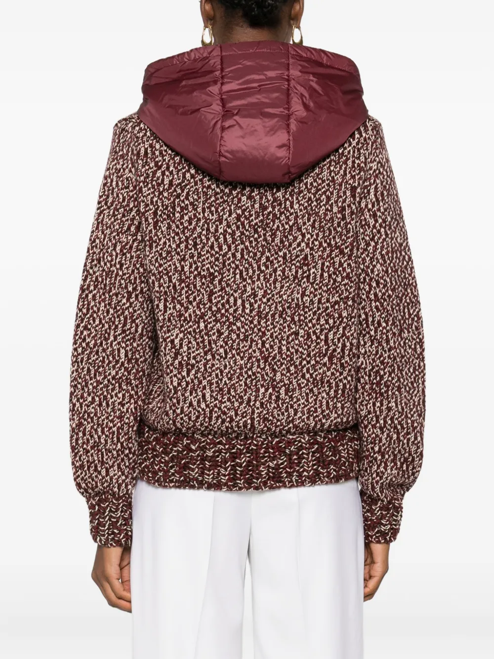 Moncler Hooded Wool Jacket In Multi