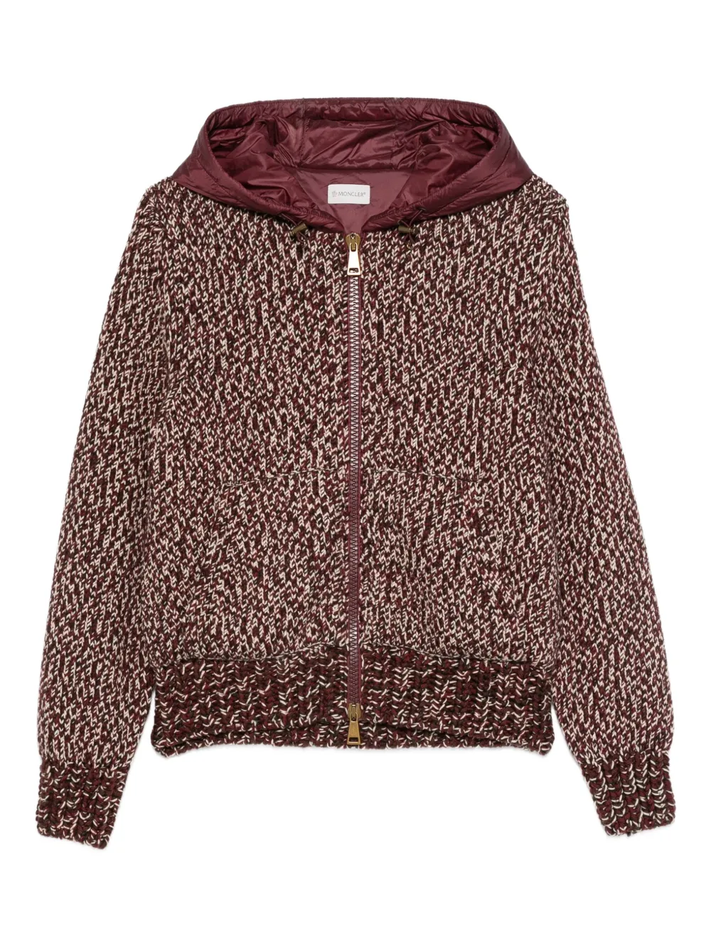 Moncler hooded wool jacket | Red | Image 1