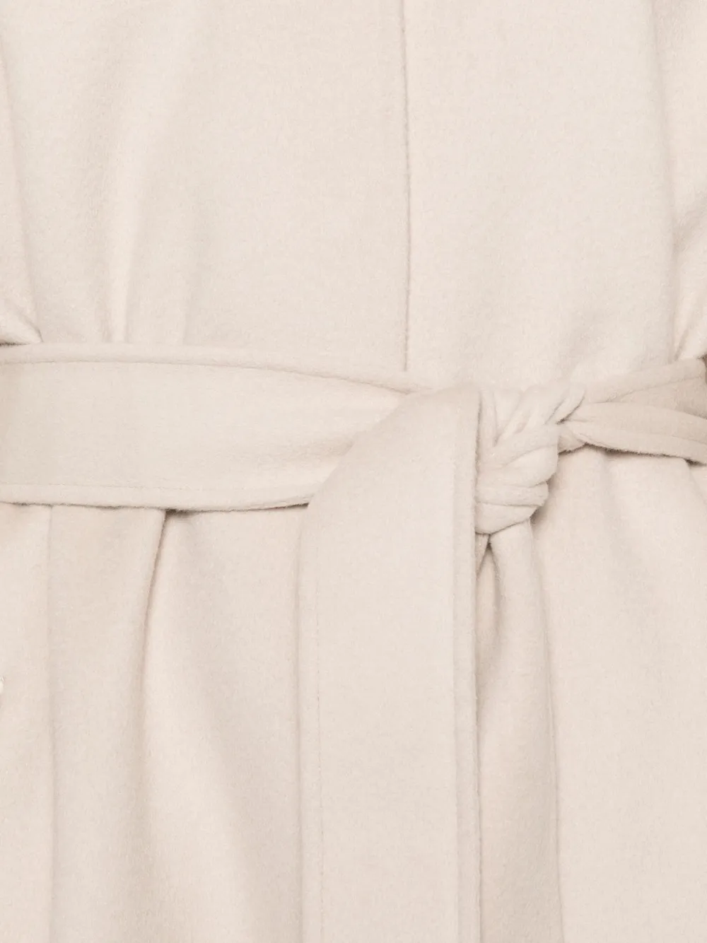 Pinko Hooded Belted Coat In Neutral