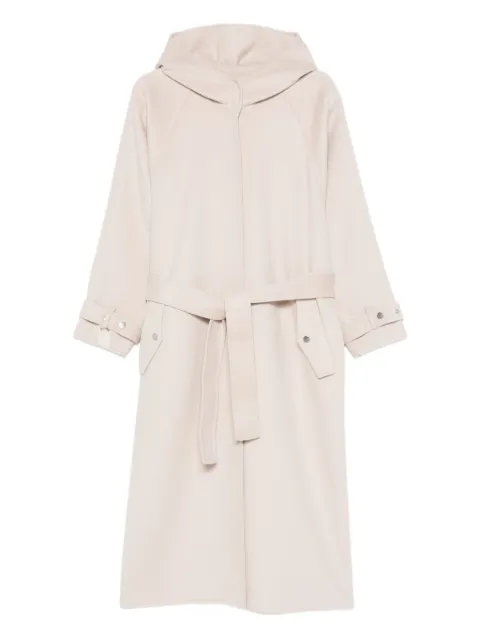 PINKO hooded belted coat