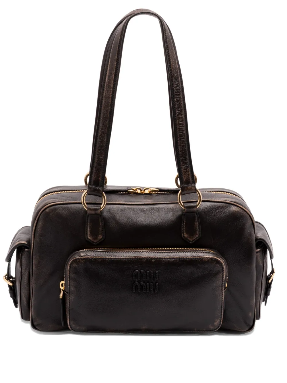 Miu Miu top-handle zip-fastening shoulder bag | Brown | Image 1