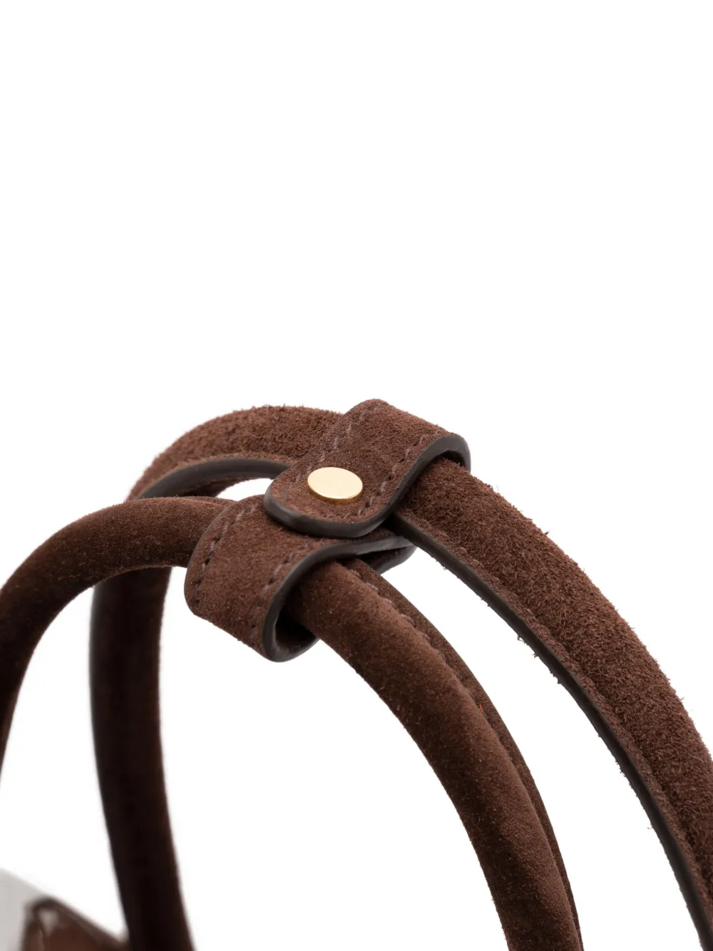 Miu Shopper met logo-reliëf Bruin