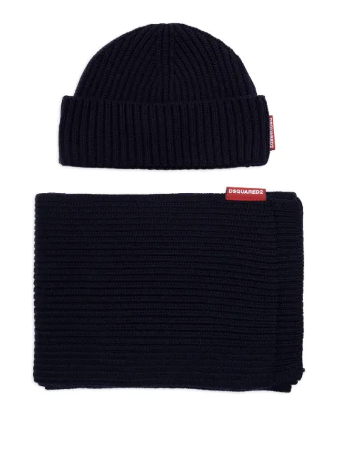 DSQUARED2 ribbed wool beanie