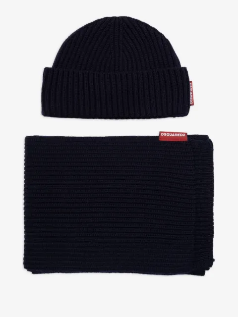 DSQUARED2 scarf & hat warmy knit set