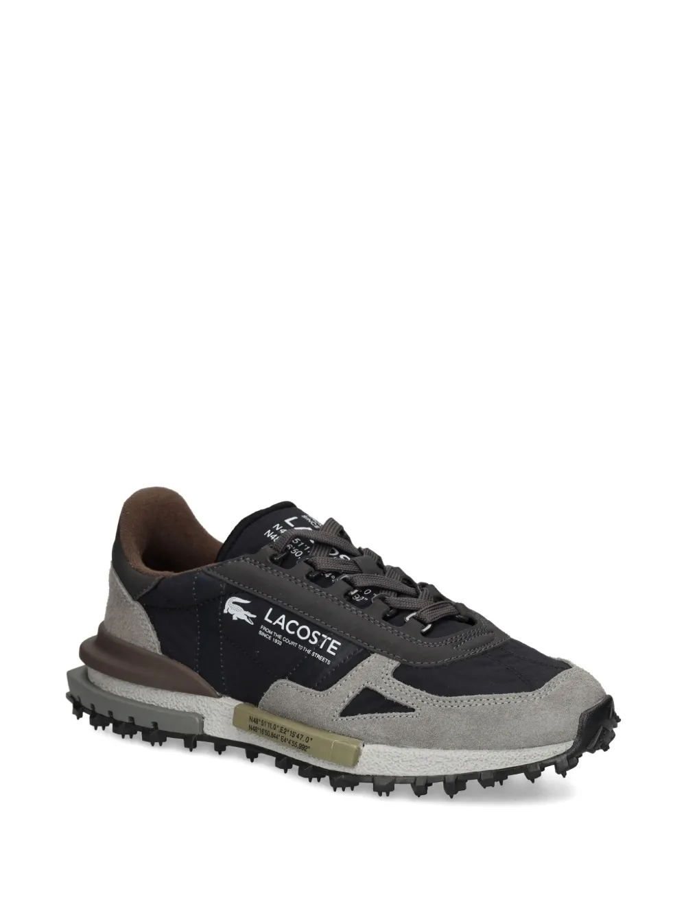 Lacoste Elite Active leren sneakers met vlakken Zwart