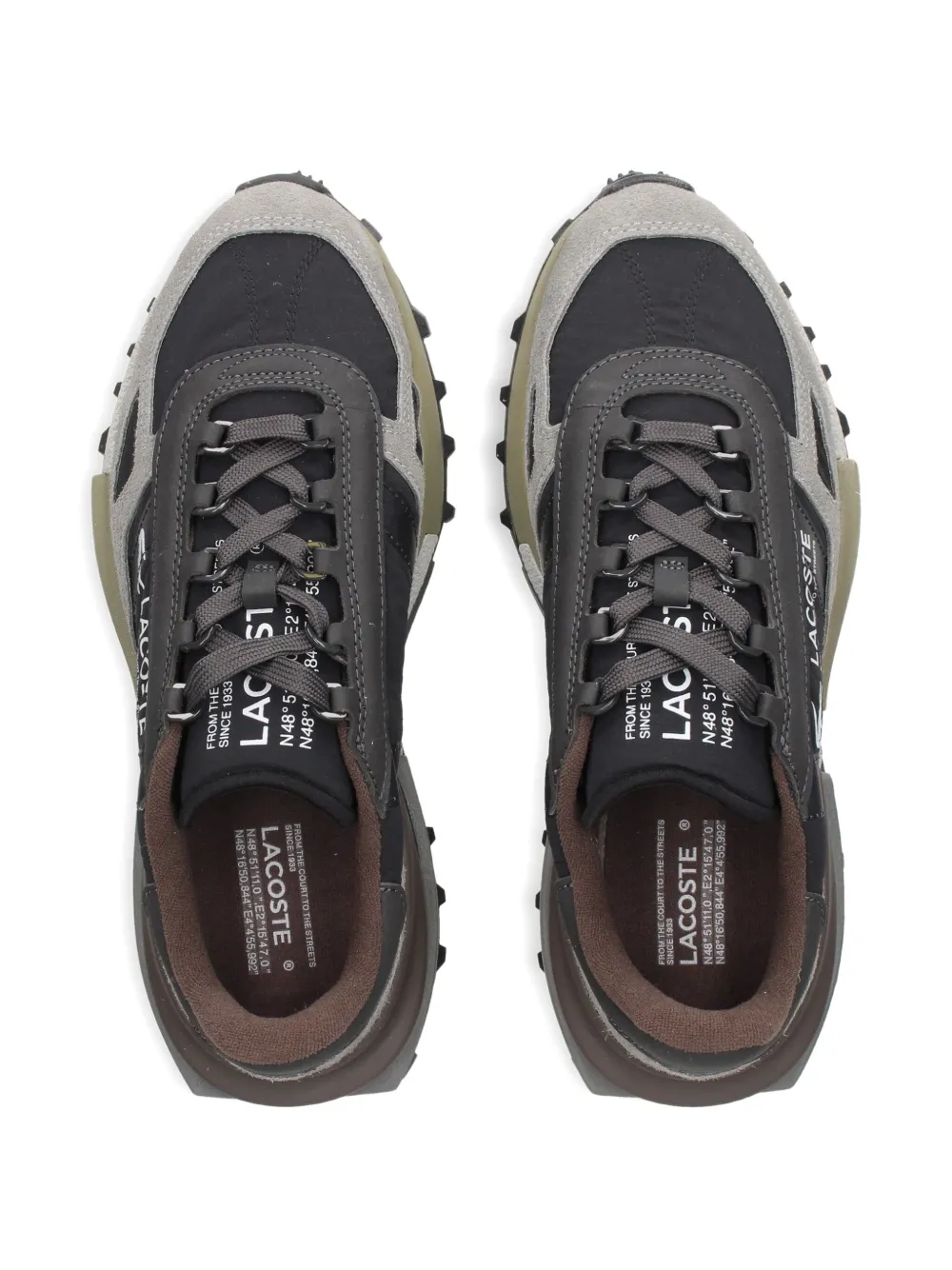 Lacoste Elite Active leren sneakers met vlakken Zwart