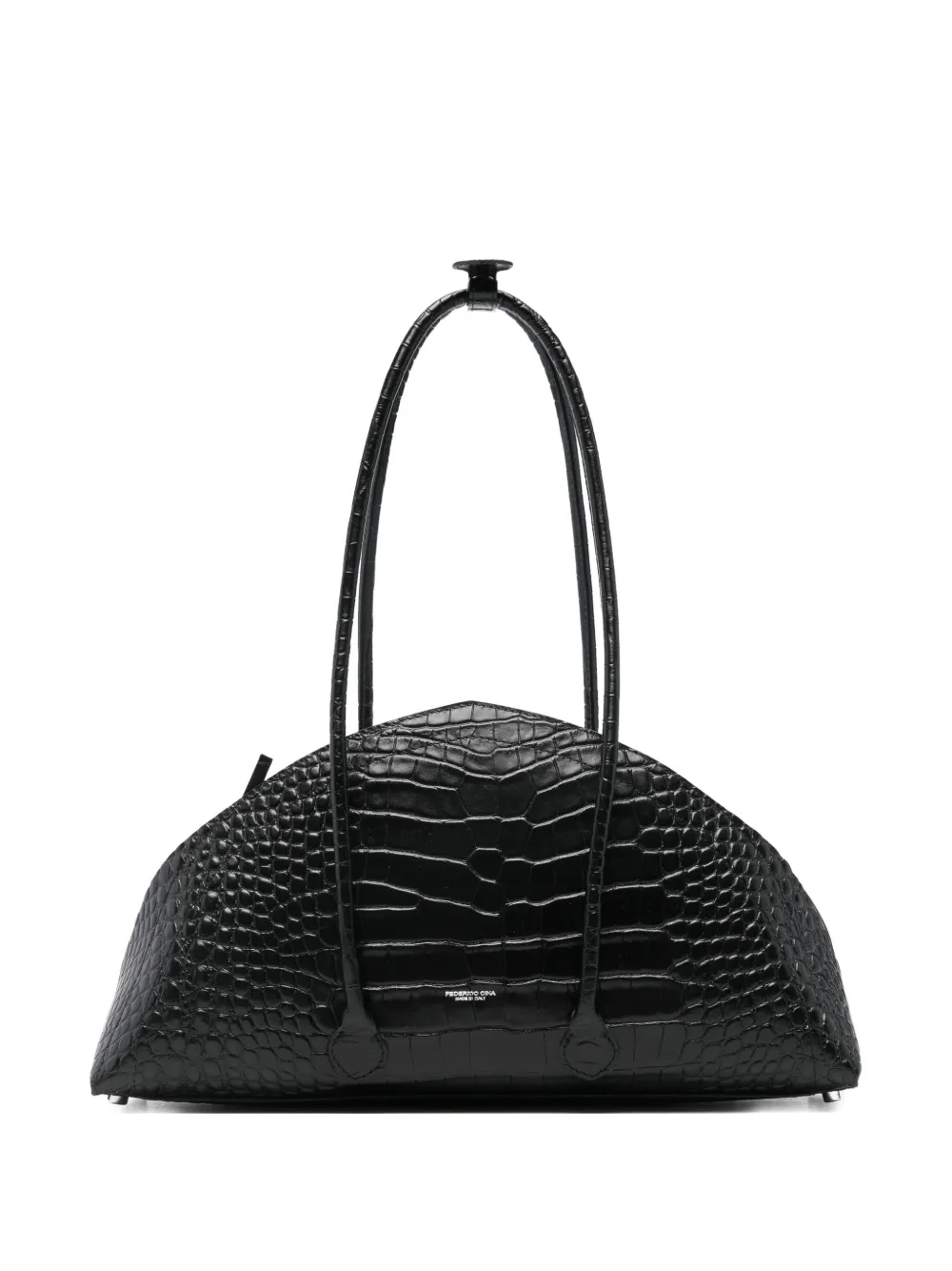FEDERICO CINA crocodile-effect tote bag | Black | Image 1