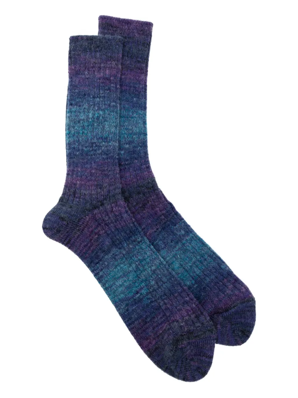 Anonymous Ism Gradient-dyed Socks In Blue