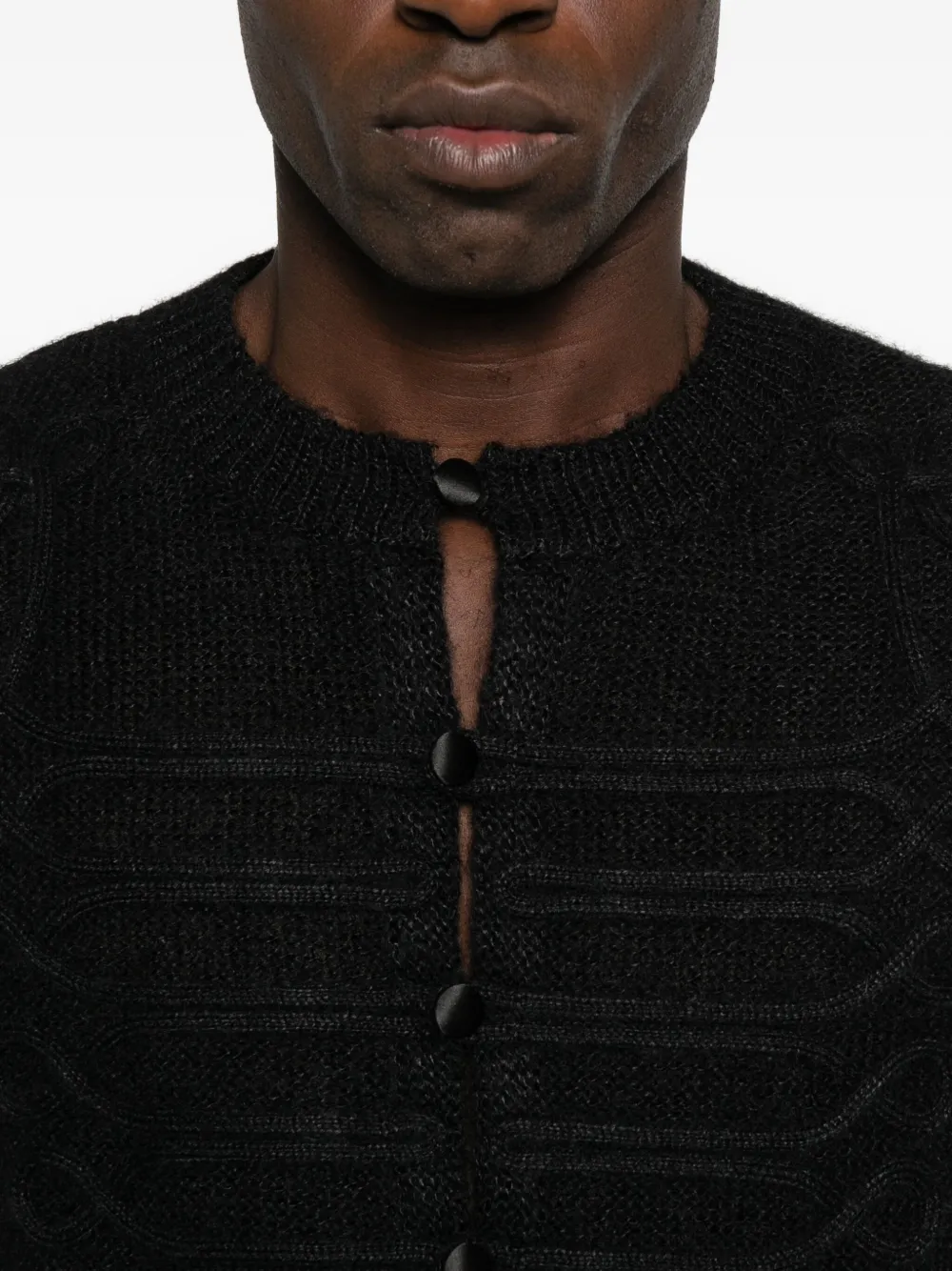 Alexander McQueen Vest met gevlochten knoop Zwart